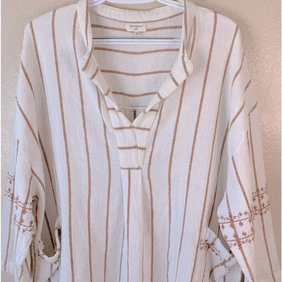 World Market Brienne Ivory Terracotta Khadi Tunic O/S - Picture 4 of 10